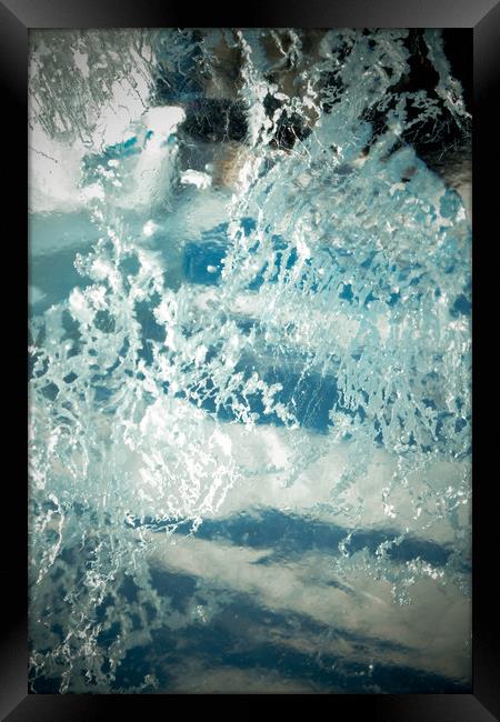 Ice blue transparent background  Framed Print by Larisa Siverina