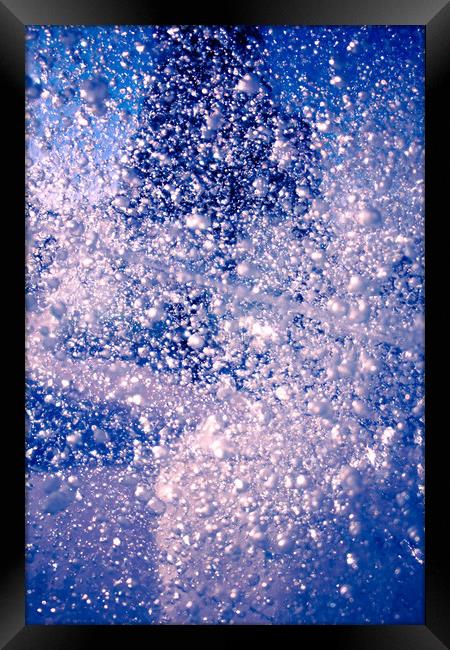 Ice blue transparent background Framed Print by Larisa Siverina