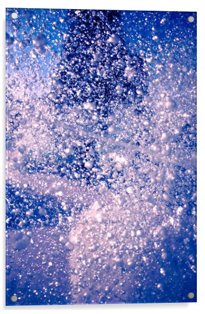 Ice blue transparent background Acrylic by Larisa Siverina