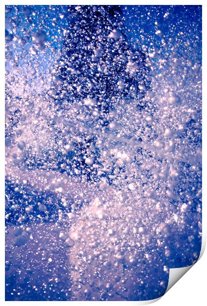 Ice blue transparent background Print by Larisa Siverina