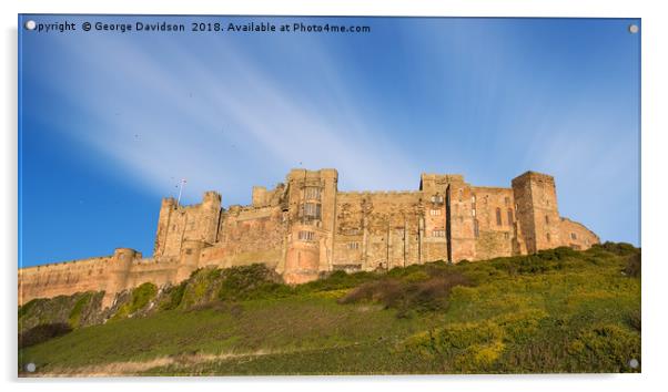 Bamburgh Castle Acrylic by George Davidson