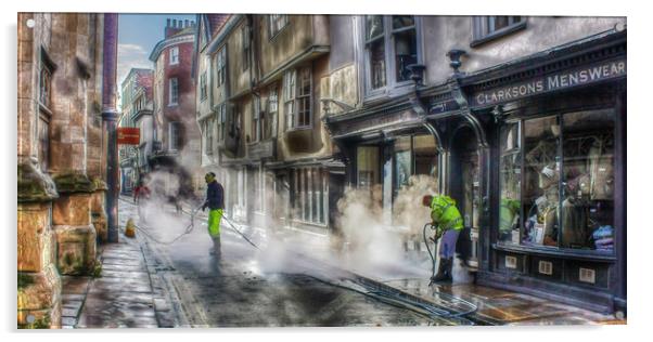 City of York Street Clean Acrylic by Martin Parkinson