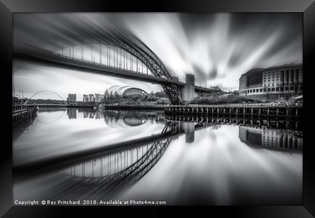 Zoomed Tyne Bridge Framed Print by Ray Pritchard