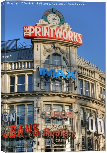 The Printworks, Manchester Canvas Print by David Birchall