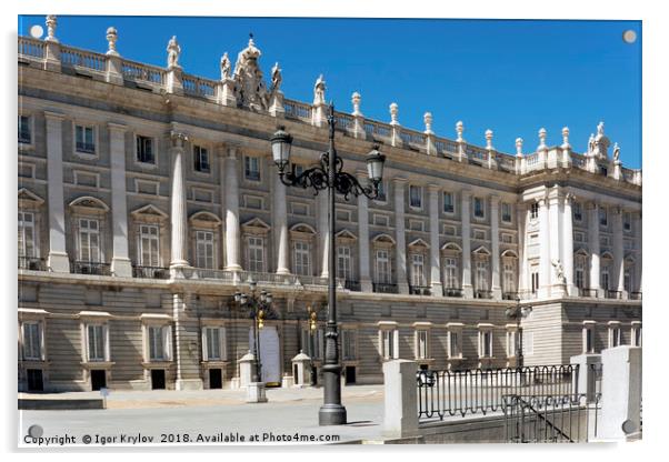 Royal palace in Madrid Acrylic by Igor Krylov