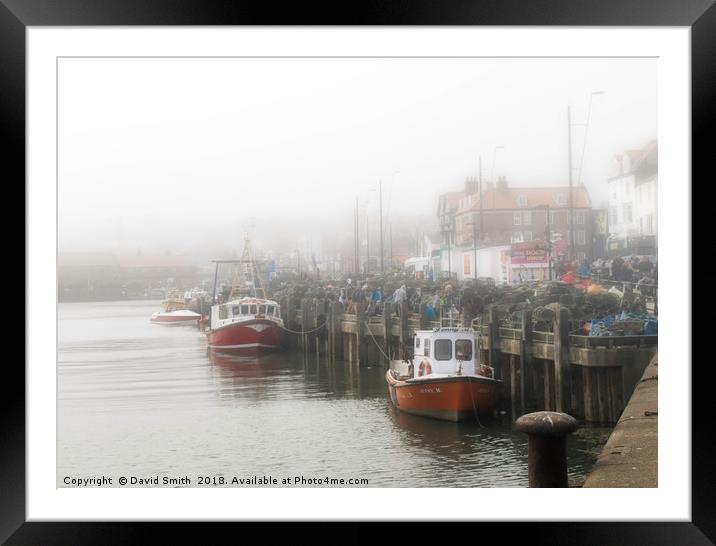 Mist In The Harbour Framed Mounted Print by David Smith