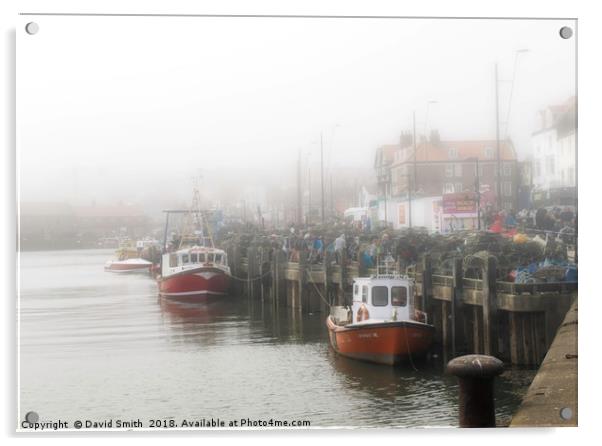 Mist In The Harbour Acrylic by David Smith