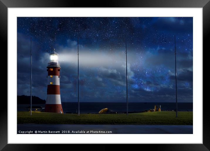 Smeaton's Tower on Pymouth Hoe Framed Mounted Print by Martin Bennett