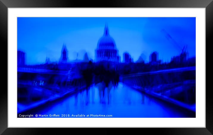 Blue Monday Framed Mounted Print by Martin Griffett