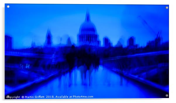 Blue Monday Acrylic by Martin Griffett