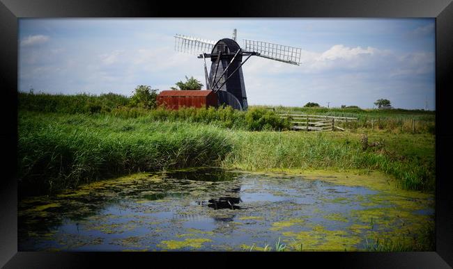         Picture Perfect Windmill Framed Print by Matthew Balls
