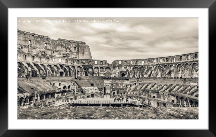 Roman Coliseum Interior View, Rome, Italy Framed Mounted Print by Daniel Ferreira-Leite