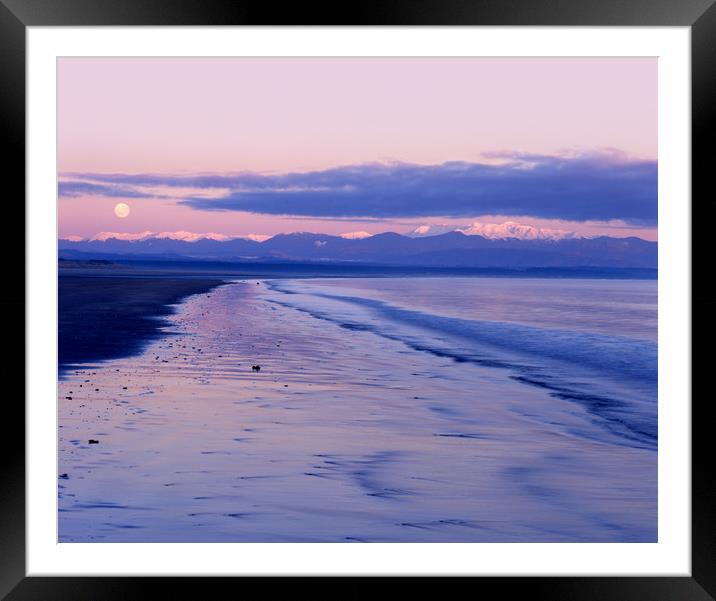 Tahunanui Sunrise, Nelson, New Zealand. Framed Mounted Print by Maggie McCall