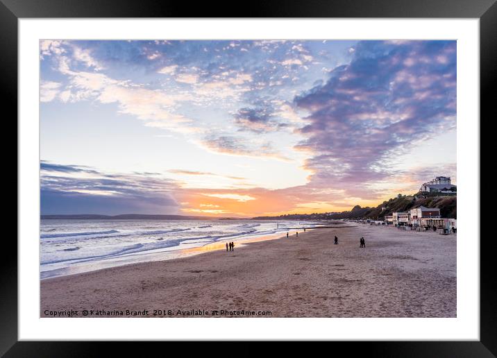 Glorious sunset over Bournemouth Framed Mounted Print by KB Photo