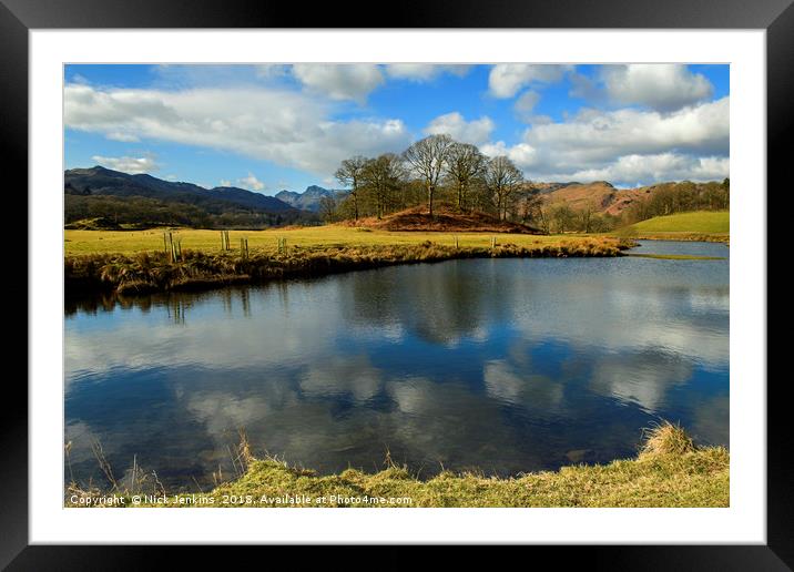 River Brathay Great Langdale Valley Lake District  Framed Mounted Print by Nick Jenkins