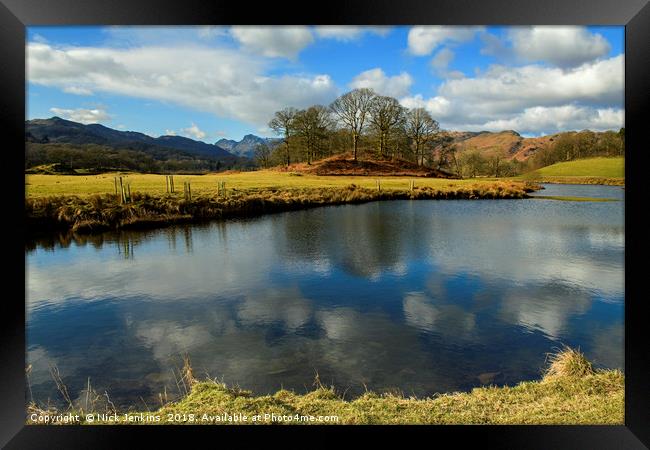 River Brathay Great Langdale Valley Lake District  Framed Print by Nick Jenkins