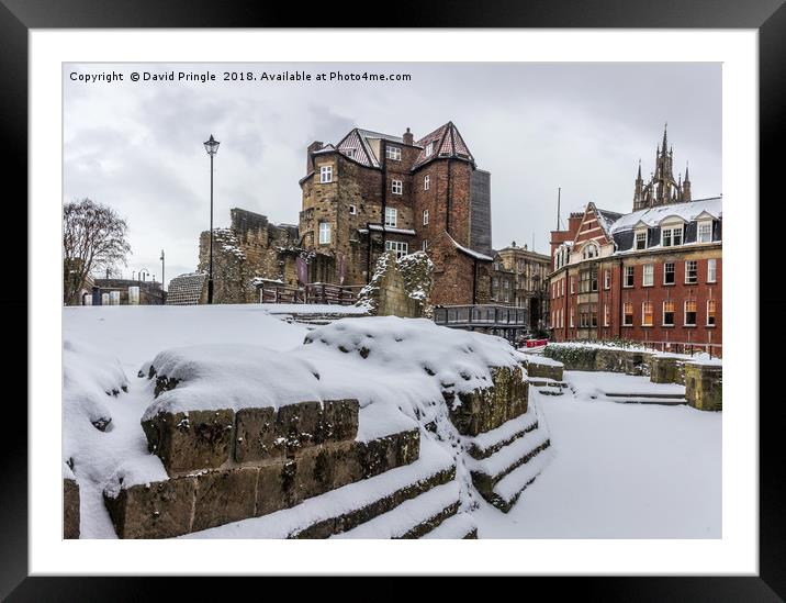 Black Gate in the Snow Framed Mounted Print by David Pringle