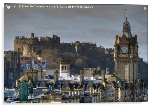 Edinburgh Castle, Scotland Acrylic by ALBA PHOTOGRAPHY