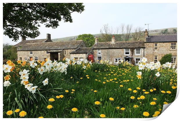 Springtime in Arncliffe Print by William A Dobson