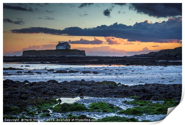 St Cwyfans Church on Anglesey Print by Heidi Stewart