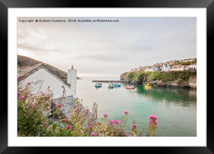 Port Isaac Framed Mounted Print by Graham Custance