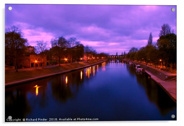 Sunrise over the River Ouse, York Acrylic by Richard Pinder