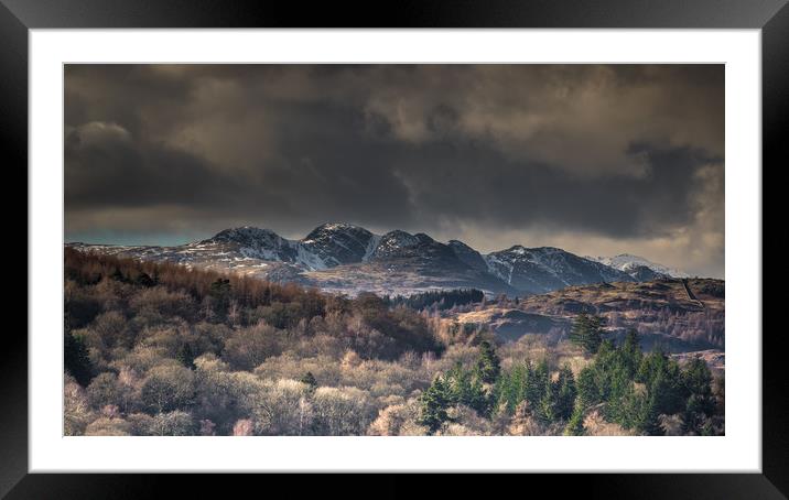Moody Fells Framed Mounted Print by sharon carse