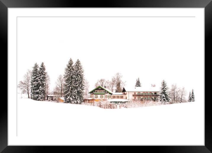 Alpine Winter Dream Framed Mounted Print by Kasia Design