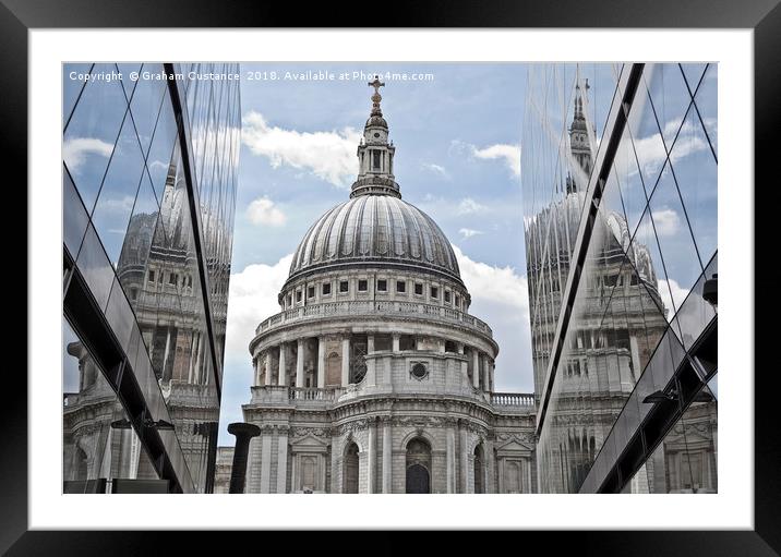 St Paul's Cathedral Framed Mounted Print by Graham Custance