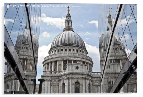St Paul's Cathedral Acrylic by Graham Custance
