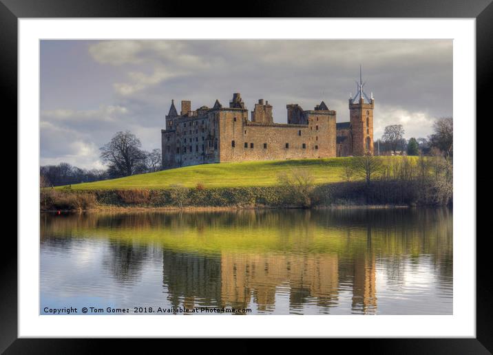 Palace and Church by the Loch Framed Mounted Print by Tom Gomez