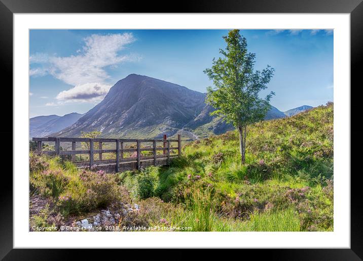 Buachaille Etive Mòr from The Devil's Staircase Framed Mounted Print by Douglas Milne