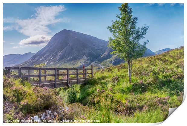 Buachaille Etive Mòr from The Devil's Staircase Print by Douglas Milne