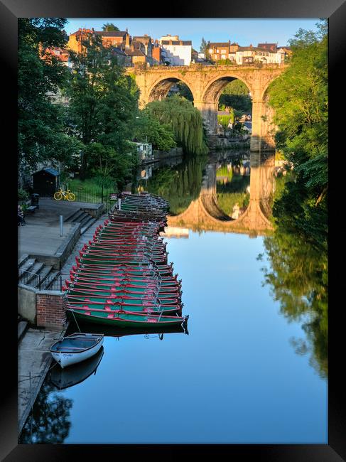 Knaresborough Viaduct  Framed Print by mike morley