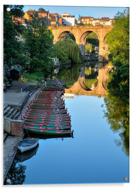 Knaresborough Viaduct  Acrylic by mike morley