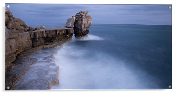 Portland Bill Seascapes Acrylic by Ian Middleton