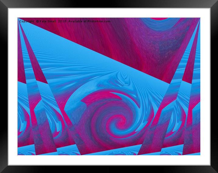 Strawberry Swirl Framed Mounted Print by Kate Small