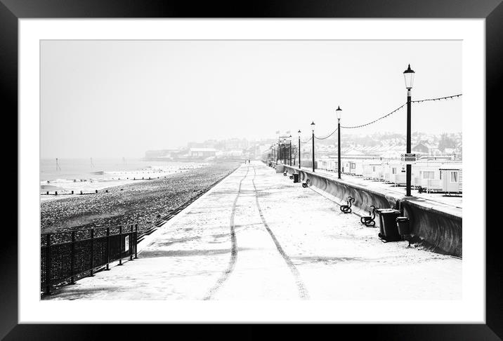 Following the tyre tracks - Hunstanton in Norfolk Framed Mounted Print by Gary Pearson
