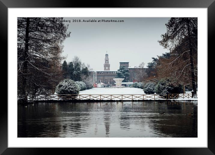Castello Sforzesco, in Milan, northern Italy Framed Mounted Print by Alexandre Rotenberg