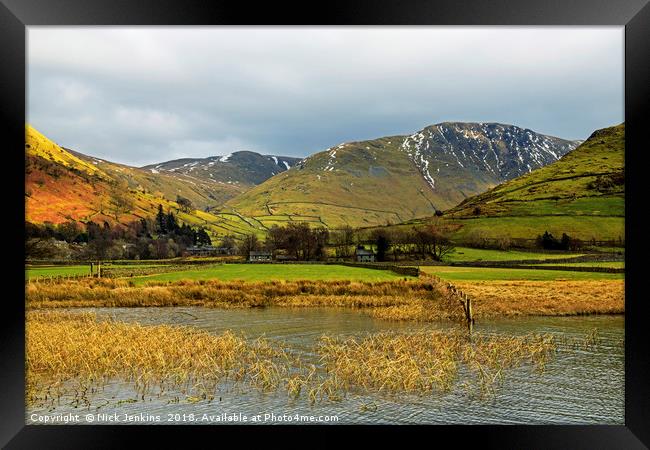 Brothers Water and High Street Lake District Cumbr Framed Print by Nick Jenkins