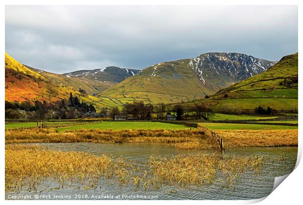Brothers Water and High Street Lake District Cumbr Print by Nick Jenkins