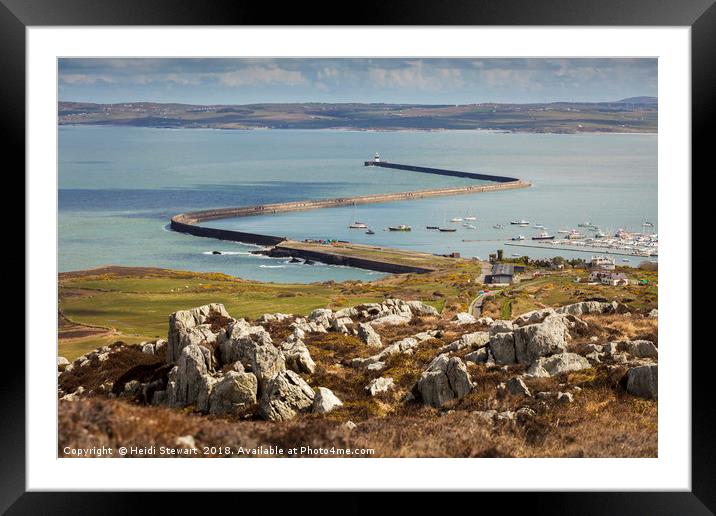 Holyhead Breakwater on Anglesey Framed Mounted Print by Heidi Stewart