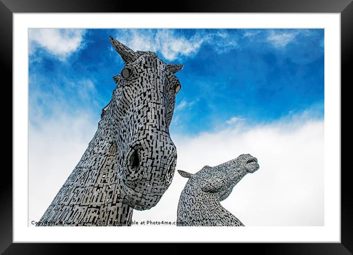 The Kelpies in Helix Park Falkirk Scotland Framed Mounted Print by Nick Jenkins