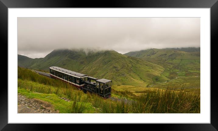 Snowdon Mountain Railway Framed Mounted Print by Wael Attia