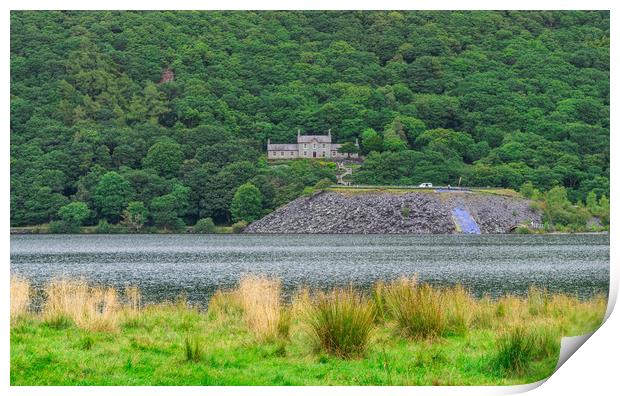 Llianberis lake landscape Print by Wael Attia