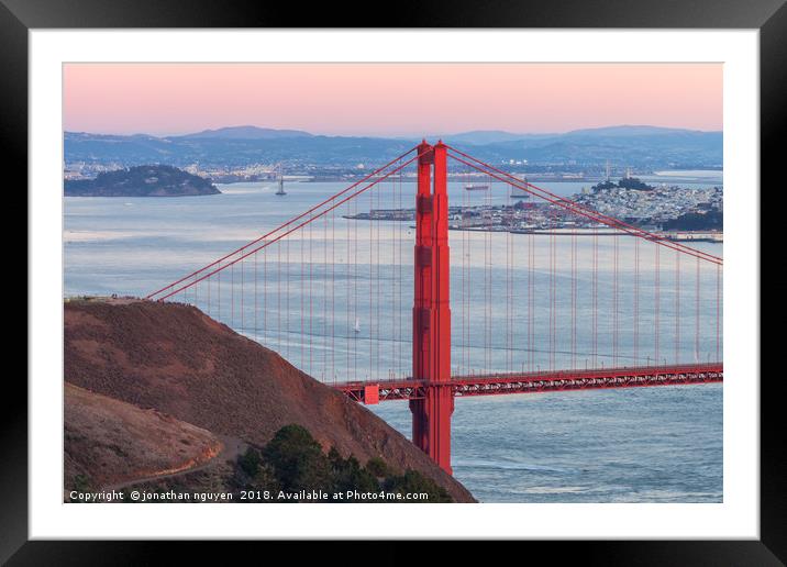 San Francisco Bay Framed Mounted Print by jonathan nguyen