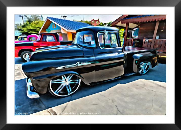 Classic Chevrolet Apache 10958 pick up Framed Mounted Print by Annette Johnson