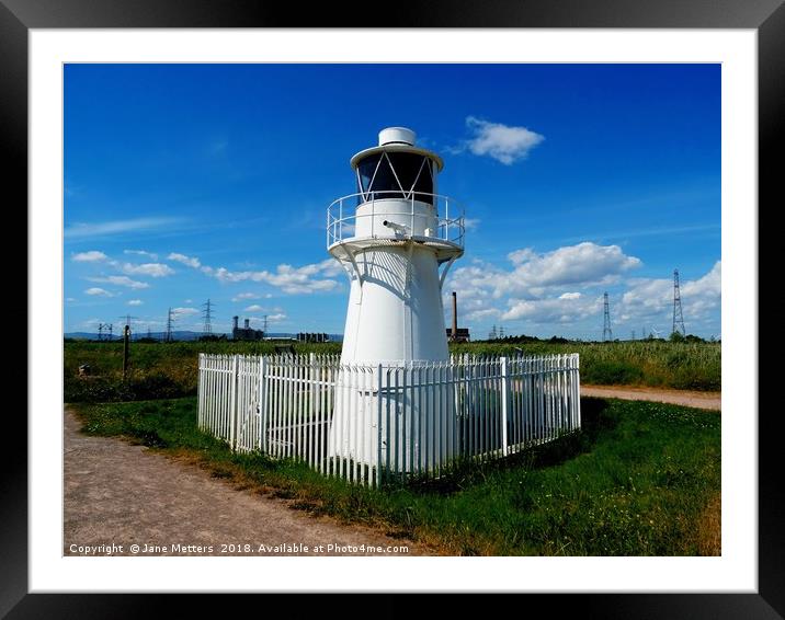      East Usk Lighthouse                           Framed Mounted Print by Jane Metters