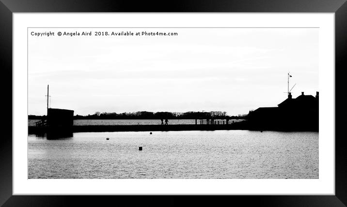 Emsworth Harbour. Framed Mounted Print by Angela Aird
