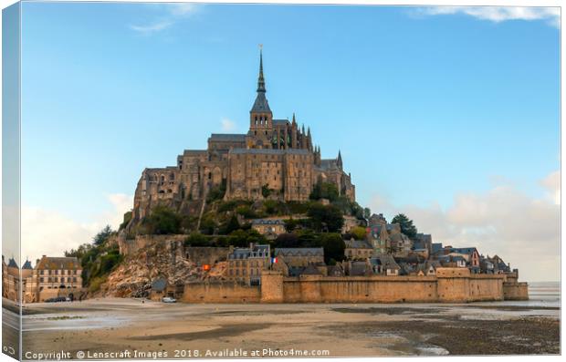 Mont Saint Michel in Normandy, France Canvas Print by Lenscraft Images